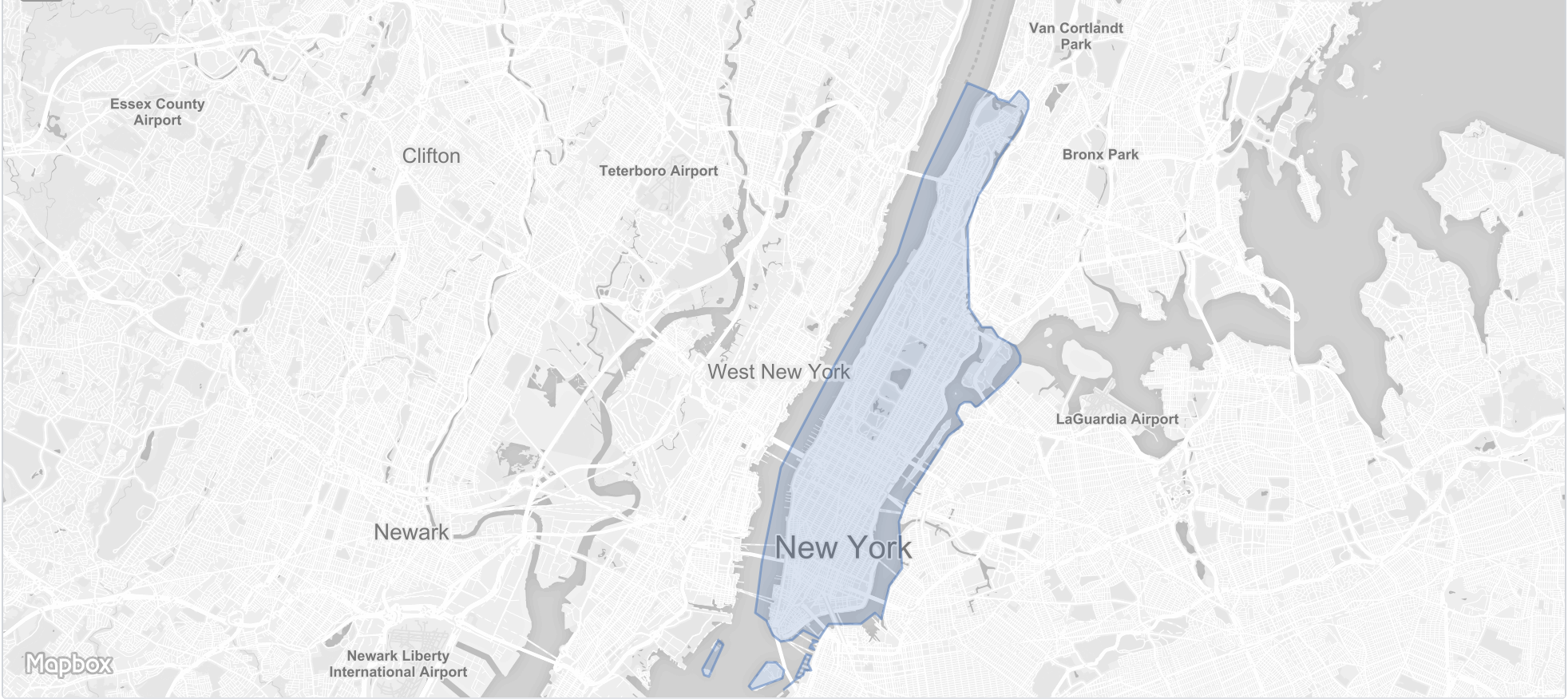 Manhattan Borough NYC Polygon